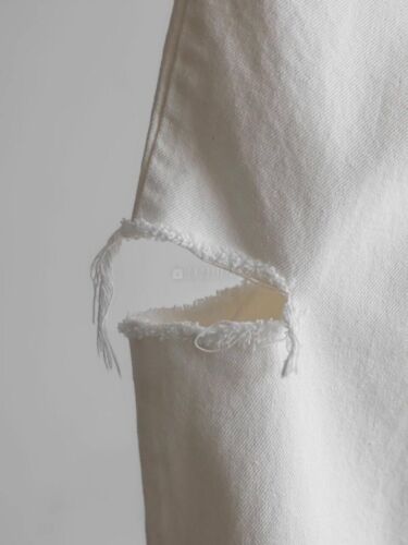 Women’s Wide Leg White Denim Jeans Made In Korea - Picture 3 of 5