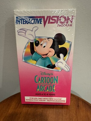 View-Master Interactive Vision Program 1988 Disney Cartoon Arcade VHS Brand New