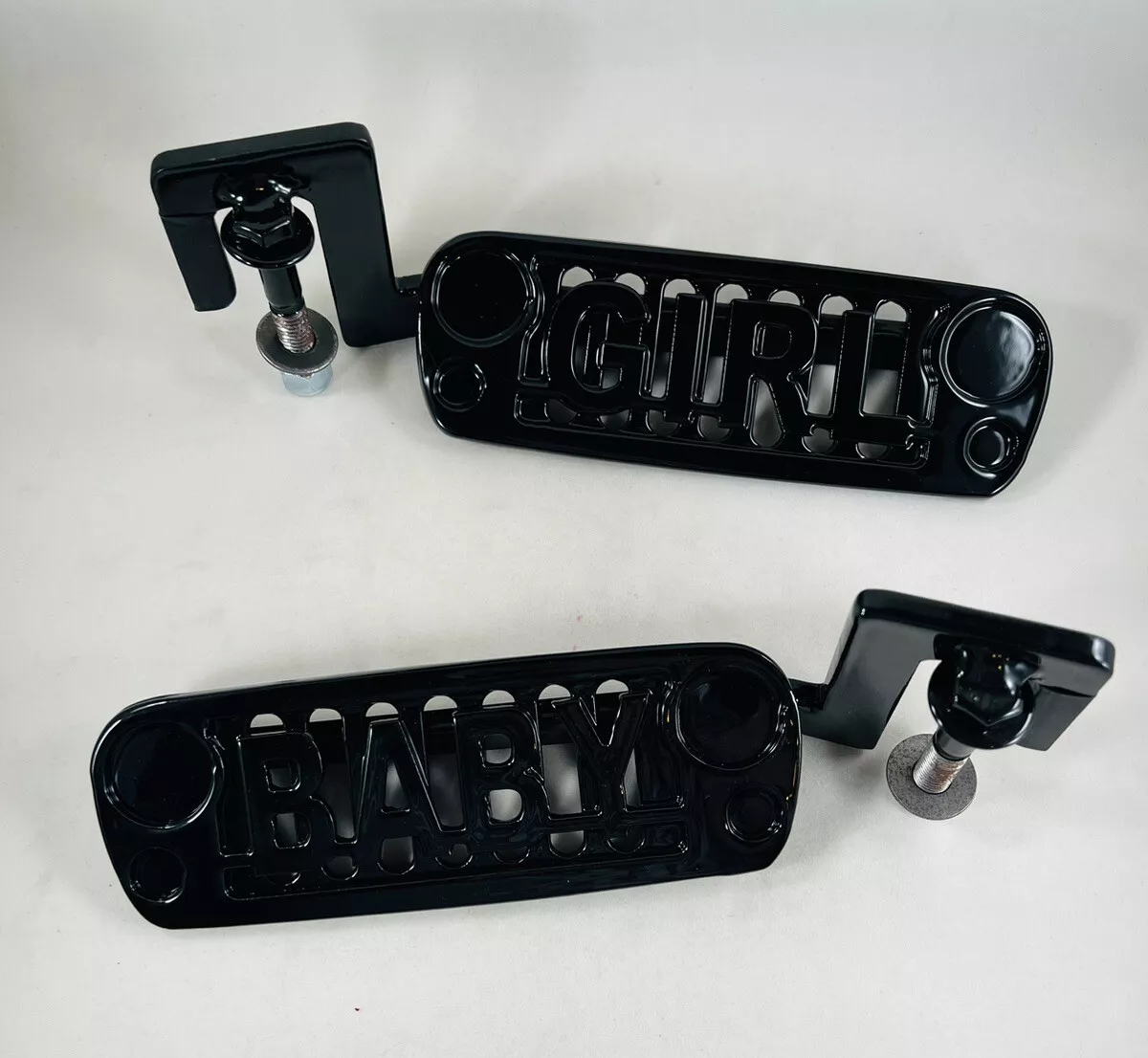 Front Foot Pegs for Jeep Wrangler 07 Newer BABY GIRL GRILL Metal