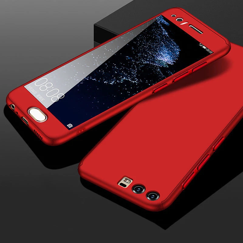 COVER Fronte Retro 360° per HUAWEI P10 / LITE /PLUS + Pellicola VETRO TEMPERATO - Immagine 2 di 4