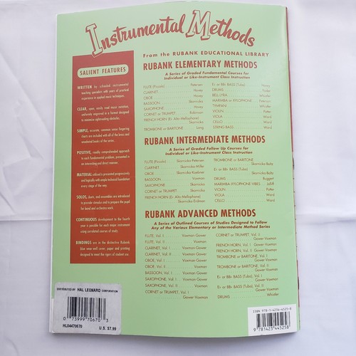 Selected Studies for Clarinet Rubank Educational Library Voxman Hal Leonard - 第 8/8 張圖片