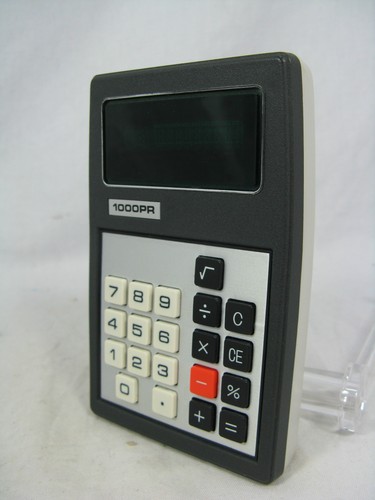 Rare 70´s vintage calculator Taschenrechner 1000 PR working condition - Afbeelding 4 van 12