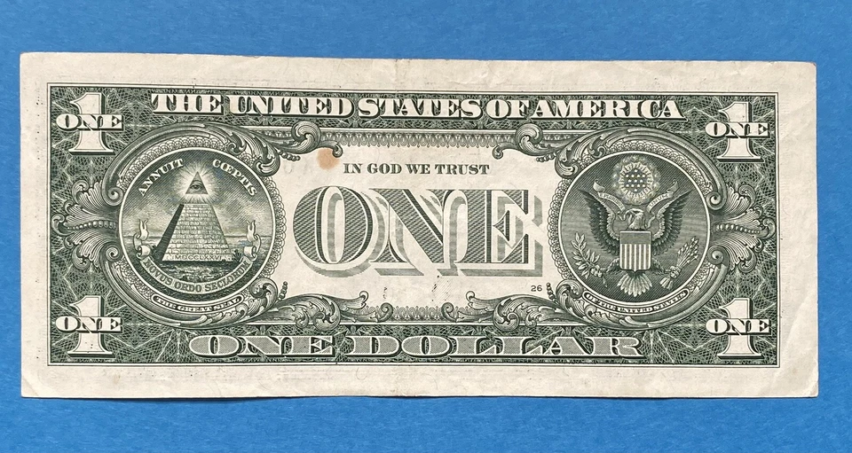 April 1, 2016  $1 One Dollar Bill Fancy Serial Number  Birthday Note, - Image 3 of 4