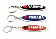 3 RUBBER YAMAHA MOTORCYCLE KEYCHAIN KEY RING