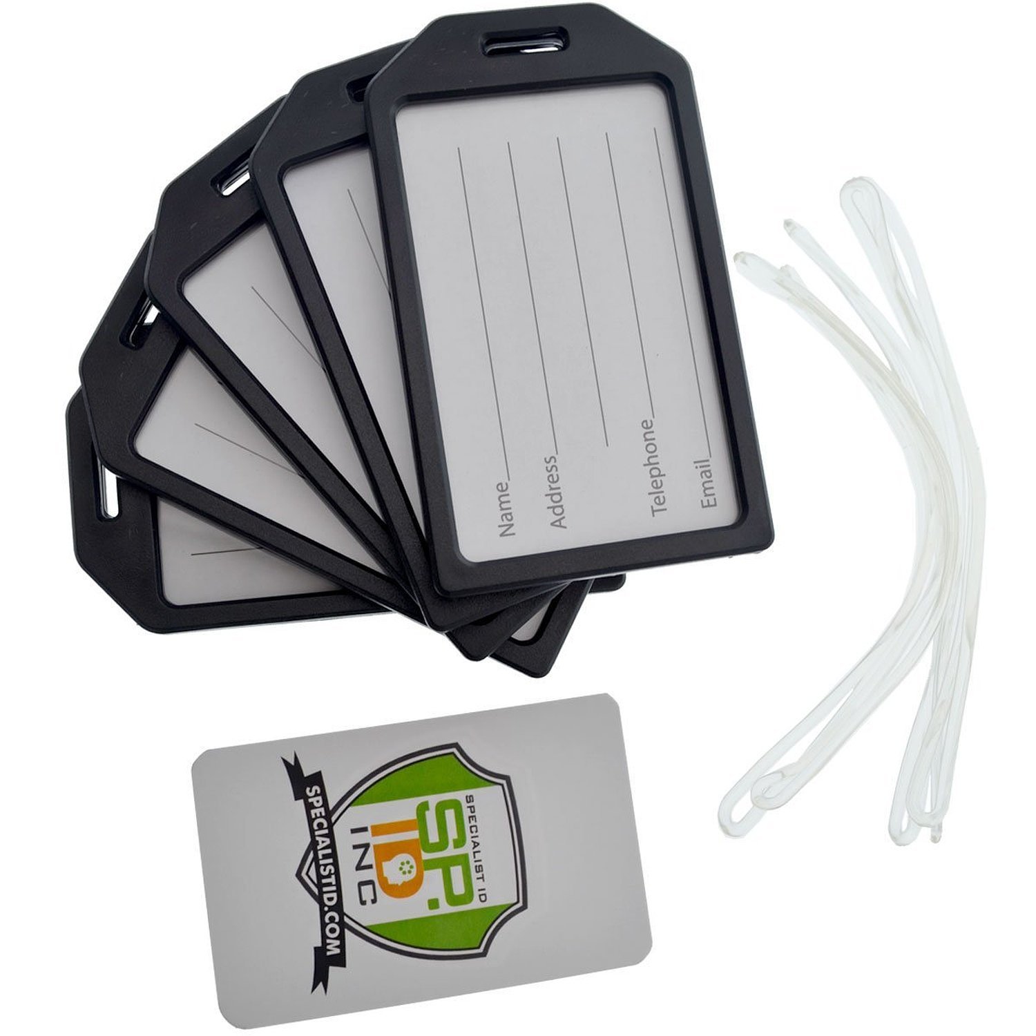 Bulk 100 Pack Heavy Duty Airline Luggage ID Bag Tag Holders with