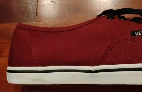VANS Off the Wall UNISEX Canvas Burgundy Low-Top Lace-Up Casual Sneakers W9/M7.5 - Picture 9 of 11