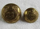 2x UK Army:"EAST SURREY REGIMENT OFFICER'S BRASS BUTTONS" (25mm-19mm, WW1-WW2)