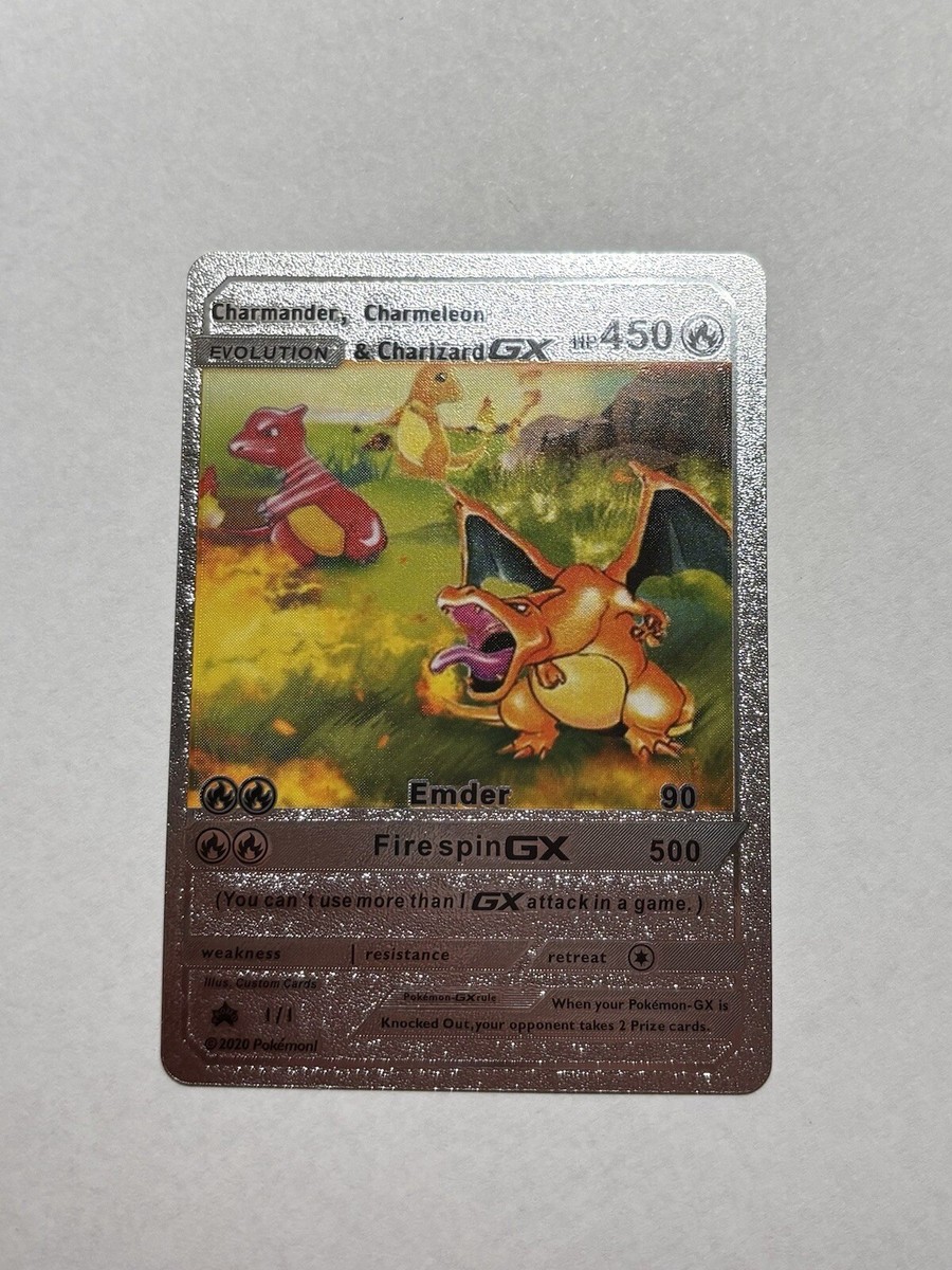 Charmander Charmeleon & Charizard GX Evolution Silver Foil