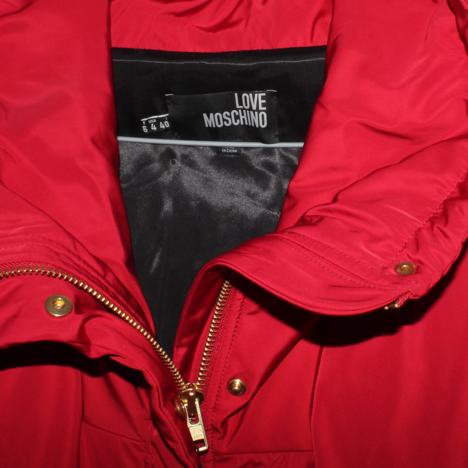 LOVE MOSCHINO Puffer Funnel Neck Button 