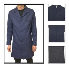 Berufsmantel Herren Größe 46 - 68 Arbeitskittel Kittel Mantel dunkelblau