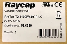 RAYCAP BOX OF 9 Protec T2 1100PV 9Y P LC  DC SPD KIT4110 58.0329 PTOTEC T2 550PV