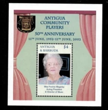 Antigua 2002 - Community Players - Souvenir Sheet Stamps - Scott #2568 - MNH