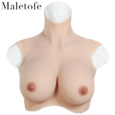 Plus Size Silicone Breast Forms Crossdresser Breastplates Fake Boobs B-H Cup
