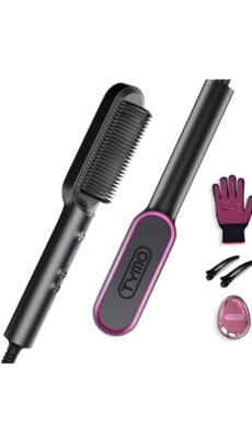 TYMO RING Hair Straightener Comb, Matte Black