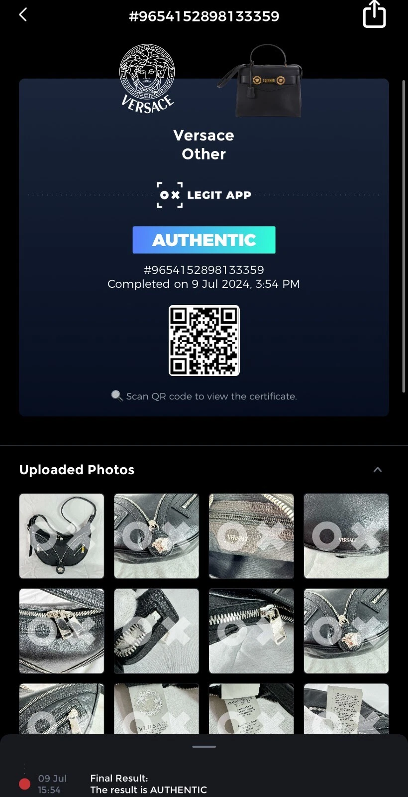 Borsa a tracolla Versace Medusa Logo Pelle Nera Piccola Ripetizione Tote Made in Italy