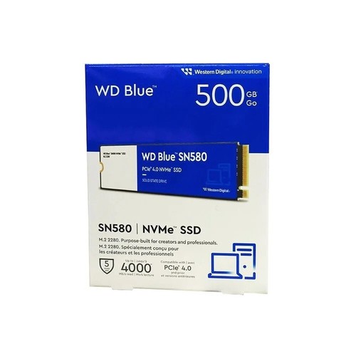 WD BLUE 500GB SN570/ WD SN580 NVME SSD INTERNAL PCIe M2 2280 3500MB/S for Laptop - Picture 7 of 8