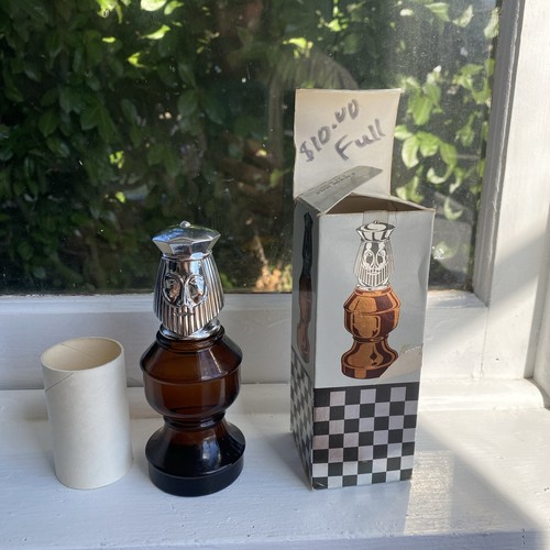 Vintage Chess Set Piece The King Tai Winds Avon Aftershave Full Bottle 3 Fl Oz - Picture 5 of 9