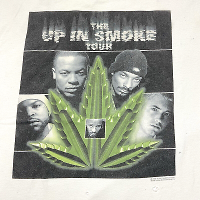Vintage The Up In Smoke Tour T-Shirt Size XL Dr Dre Eminem Vintage The Up In Smoke Tour T-Shirt Size XL Dr Dre Eminem
