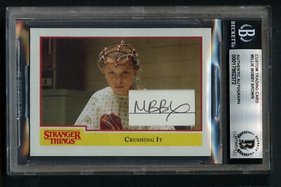 Millie Bobby Brown 直筆サイン入り 印刷用プレート 1/1 Millie Bobby Brown signed autograph Custom Cut Card STRANGER