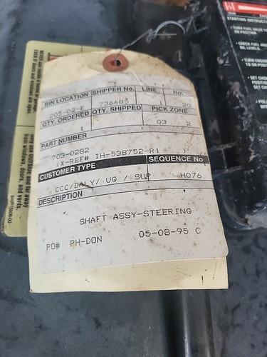 Neu NOS CUB CADET 703 0282 Lenkwellenbaugruppe IH 538752 R1