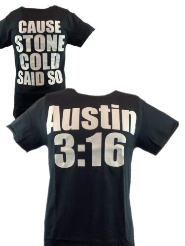 Stone Cold Steve Austin lo dijo 3:16 Camiseta negra para hombre - Imagen 1 de 7