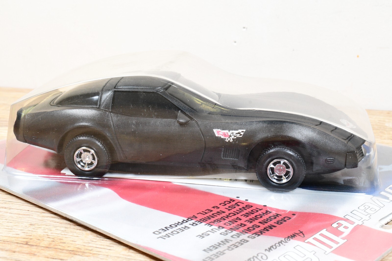 Vtg 1990's Corvette III Fone Car Shaped Telephone in Original Retail Package