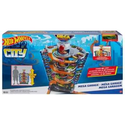 Hot Wheels City Bahn Mega Garage mit Auto und Aufzug