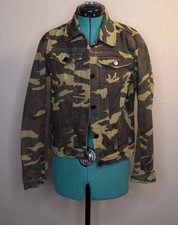 Elan Camo Denim Jacket Nwt Size S Women Army Print