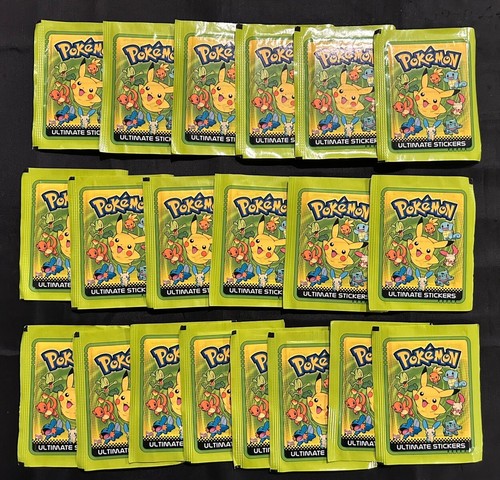 Merlin Pokemon Ultimate Series 7 confezioni adesivi vintage sigillate 2005 - lotto 20x