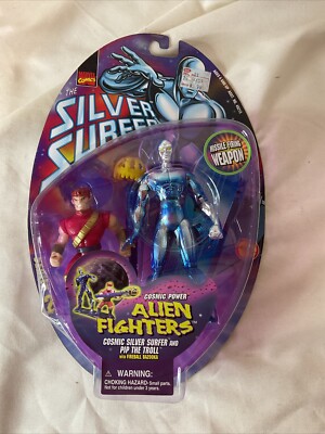 COSMIC POWER ALIEN FIGHTERS シルバーサーファー Alien Fighters Cosmic Power Silver Surfer and Pip The Troll 1998