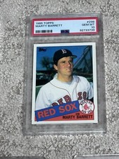 1985 TOPPS BASEBALL CARD LOW POP PSA 10 MARTY BARRETT BOSTON RED SOX