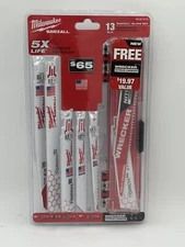 Milwaukee Demolition Reciprocating Saw Blade Set 14 Pc Set WRECKER Torch Case