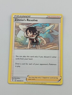 Pokémon TCG Einzelkarte Zinnia´s Resolve bespielt