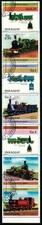 TRANSPORT  Railroad Trains Locomotive  Paraguay  7 Strip Set 1984