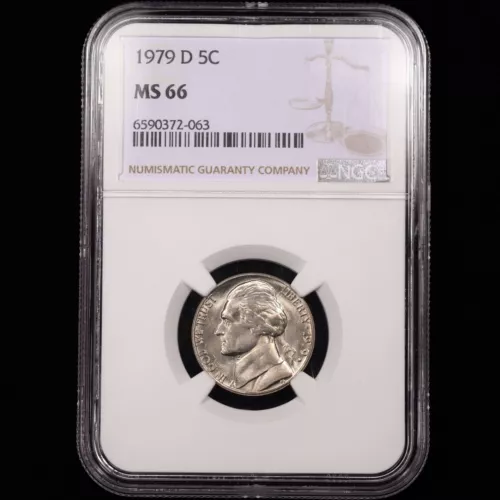 1979-D Jefferson Five Cent 5c - NGC GRADED MS66