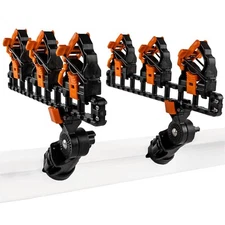YakAttack SideStage Rod Rack (Pro with TurnKey Adapters for Aluminum boats)