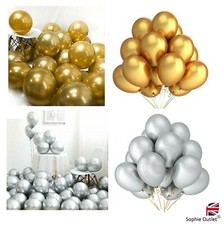12 x METALLIC REUSABLE  BALLOONS 12" Wedding Birthday Anniversary Party Décor 