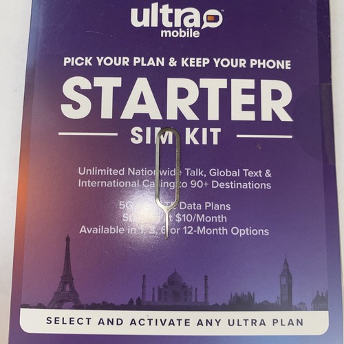 Ultra Pin Mobile Micro/Regular SIM Pin And card for Unlocked Cell Phones Calling - Picture 3 of 8