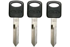 3 New Ford OEM Oval Logo Uncut Master Key Blank Keys - MADE IN USA