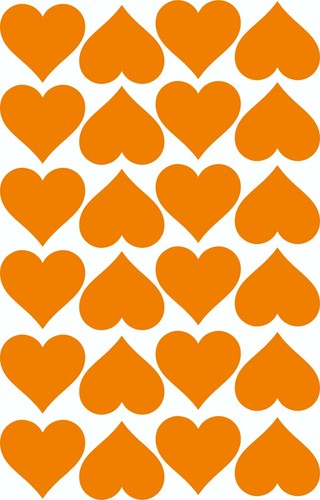 50x46mm x48 Heart Shaped Colour Code Labels Coloured Stickers Scrapbooking Craft - Picture 9 of 24
