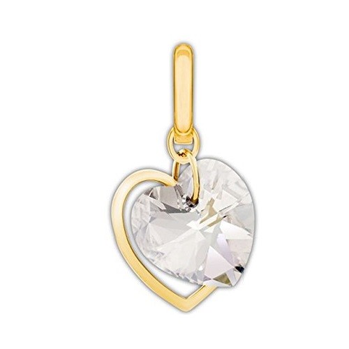 Swarovski Crystal AB Double Heart Charm 1162172 NIB - Picture 1 of 1