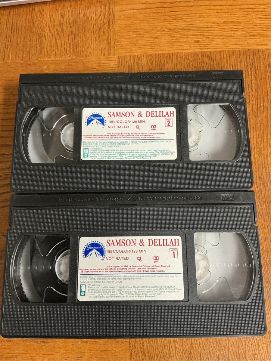 Samson and Delilah VHS 1949, 1990 Release 2 Tape Set **Buy 2 Get 1