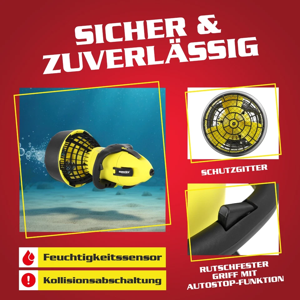 Unterwasser Wasserscooter Tauchscooter 500W bis 5,2 km/h 50min 230V Sea Scooter - Bild 3 von 4