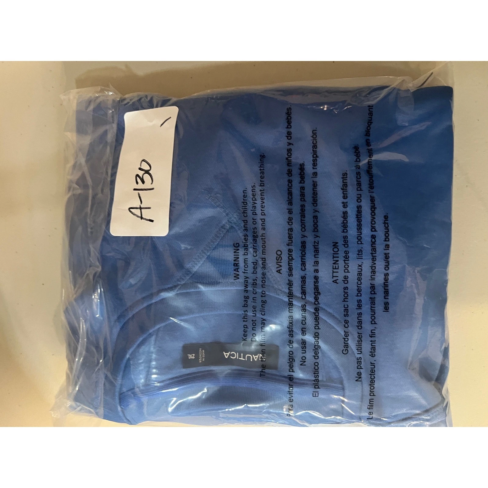 Nautica Mens Crewneck Sweatshirt 2XL Blue Fleece Long Sleeve Casual Pullover image 4
