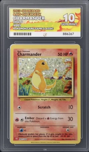 Charmander 001/034 Classic Collection CLC English ACE 10 GEM 💎 MINT UK SELLER