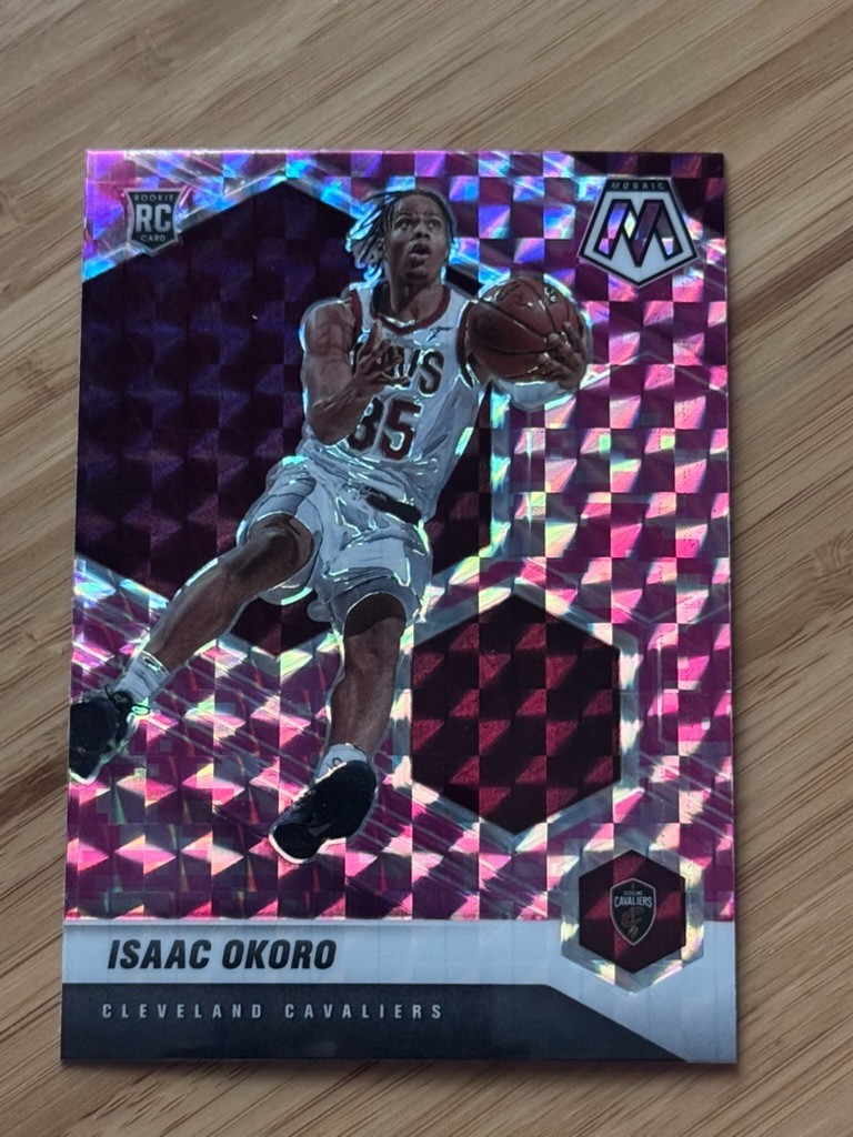 Isaac Okoro 2020-21 Panini Mosaic - RC Pink Camo Mosaic Prizm Cavaliers #212