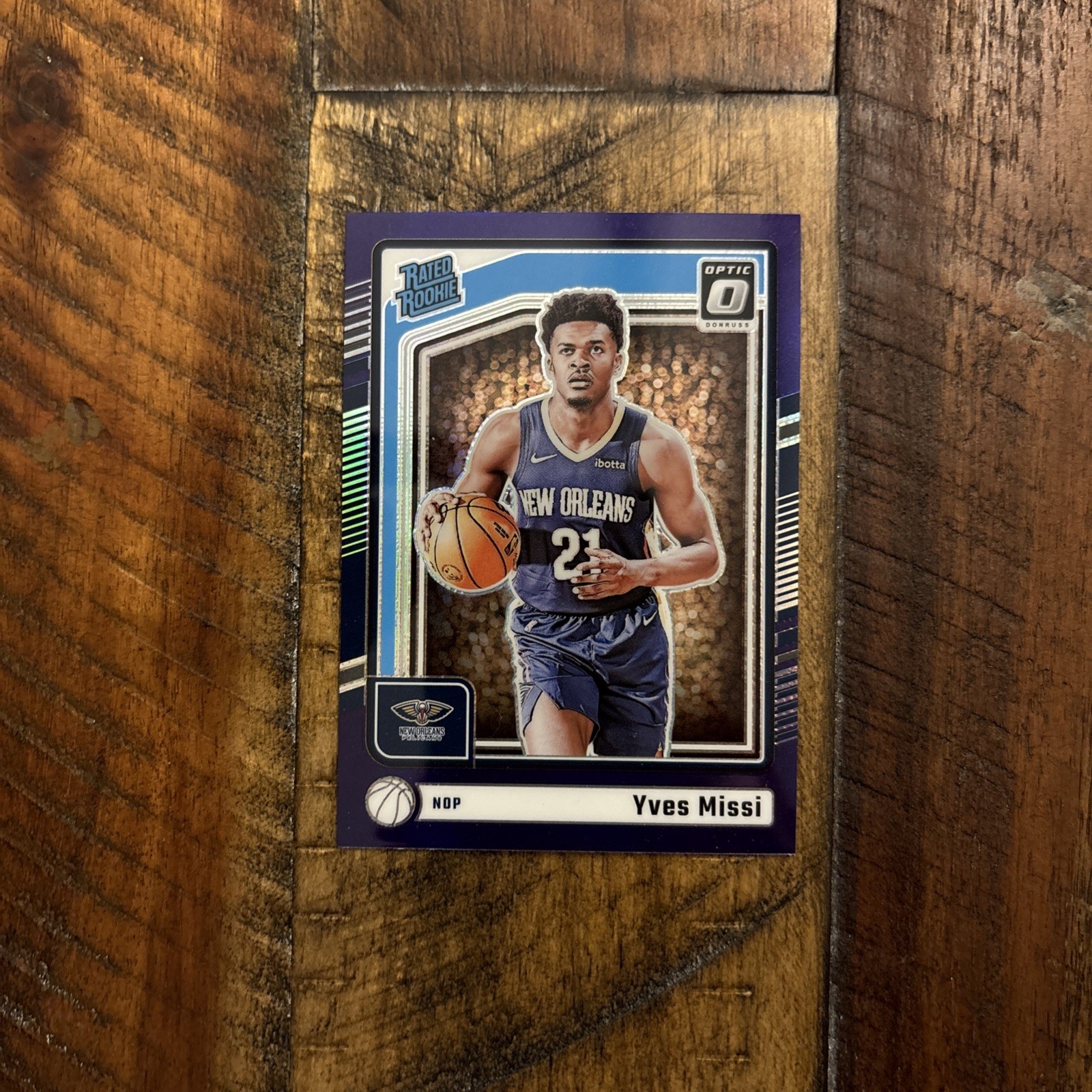 2024-25 Panini Donruss Optic Yves Missi #265 RC Rated Rookie Purple