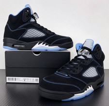 Jordan 5 Retro Black University Blue 2026 High Top Basketball Shoes
