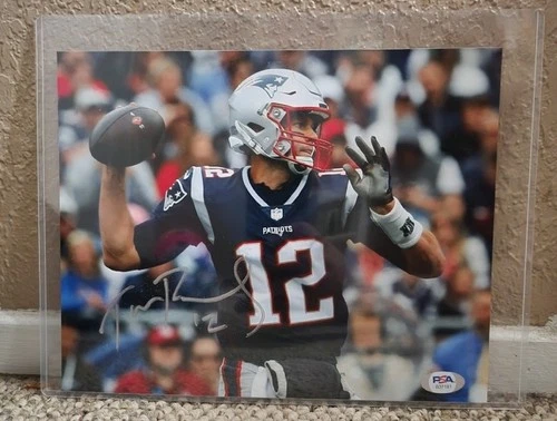 Tom Brady Signed 8x10 Photo New England Patriots PSA Authenticated