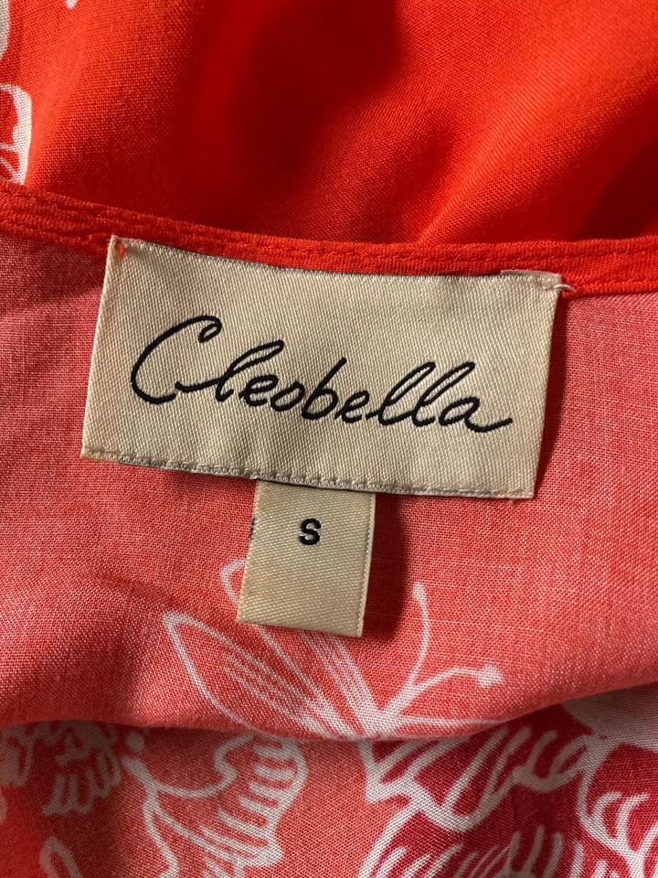 Bata Kimono Boho CLEOBELLA Roja Maxi Cubre Salón Caprichosa Artesanal Mariposa S Foto 4 de 4